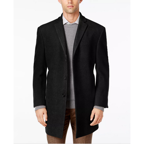 Calvin Klein Men Cold Weather Winter Coat Black Size 44R 400075 - Picture 1 of 2